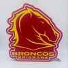 Brisbane Broncos NRL LED Sign Light - Mancave Garage Sign - Design 2