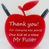 Custom Teacher Pen holder Apple - Great Teacher Thank You Gifts - Image 2