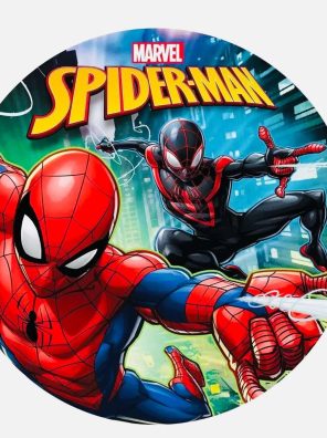 Spider Man Edible Image Cake Topper Round Frosting Icing Party Decoration