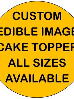 Personalised  Custom Edible Cake Topper - Your Own Image - Multiple sizes - Round