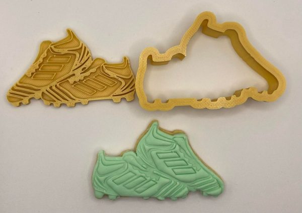 Soccer or Football Boots Cookie Cutter & Stamp - Sugar Cookie - Multiple sizes