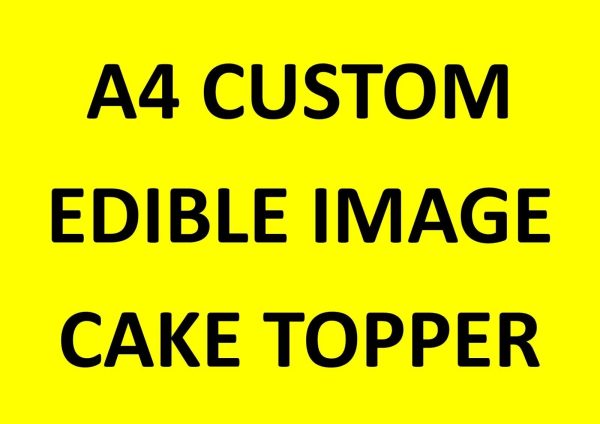 Personalised A4 Custom Edible Cake Topper - Your Own Image - Square/Rectangle