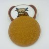 Premium Cork Base highland Cow Coaster Set with Holder - Bar or Mancave - Image 3