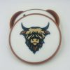 Premium Cork Base highland Cow Coaster Set with Holder - Bar or Mancave - Image 4