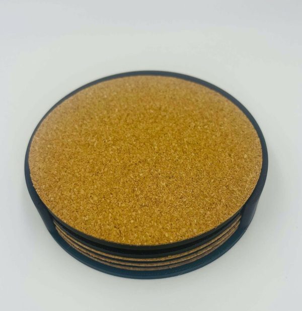 Premium Cork Base Harley Davidson Coaster Set with Holder - Bar or Mancave - Image 2